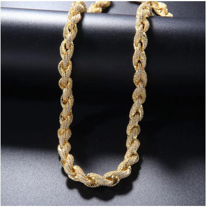 10 MM Bling Hawser Rope Chain