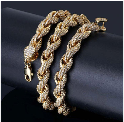 10 MM Bling Hawser Rope Chain